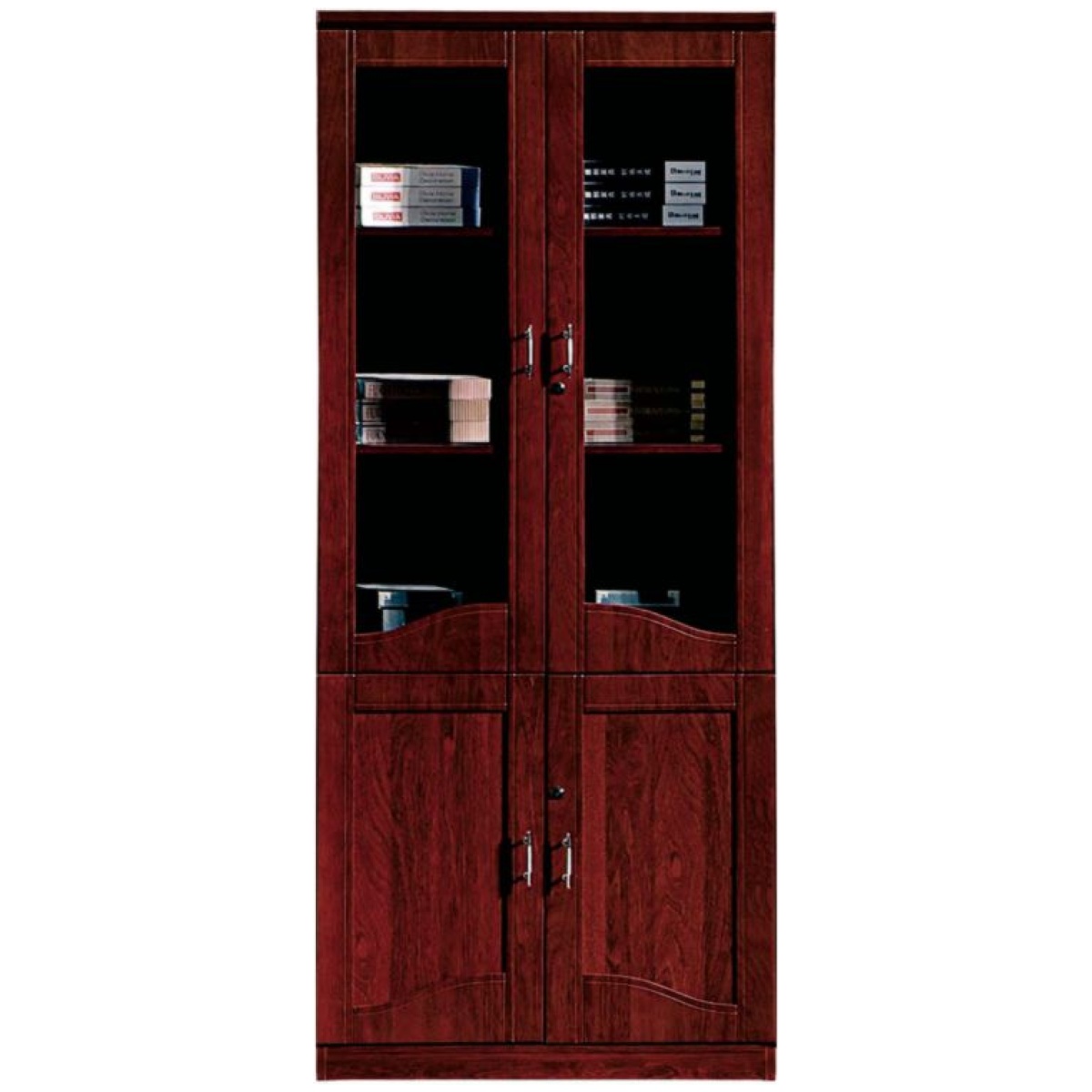 Brown 2 Door Enclosed Executive Bookcase (BL305)