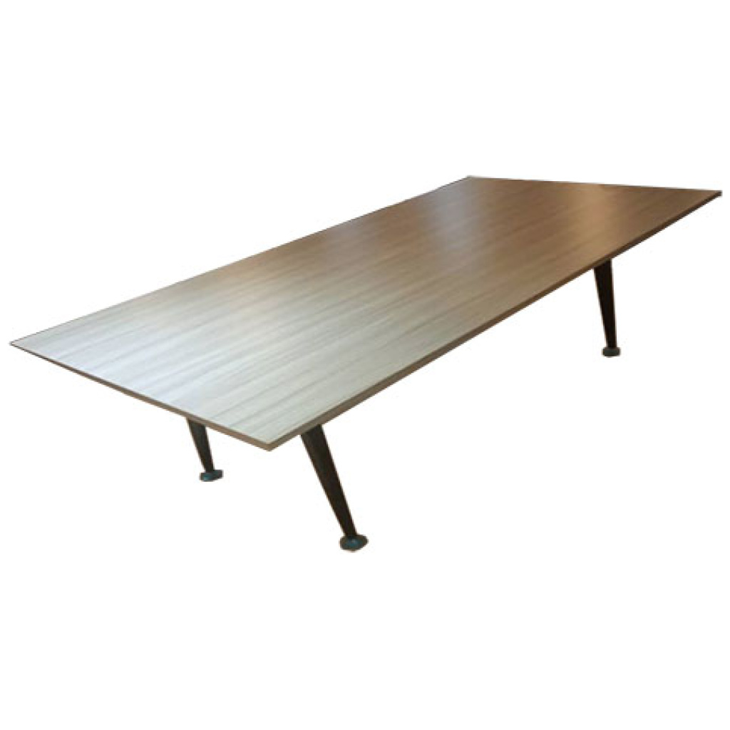 8 Seater Ash Colour Wood Conference Table With Steel Legs(BG129)