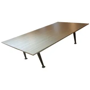 8 Seater Ash Colour Wood Conference Table With Steel Legs(BG129)