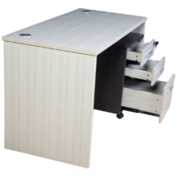 Beige Office Table With 3Drawer (BG323)