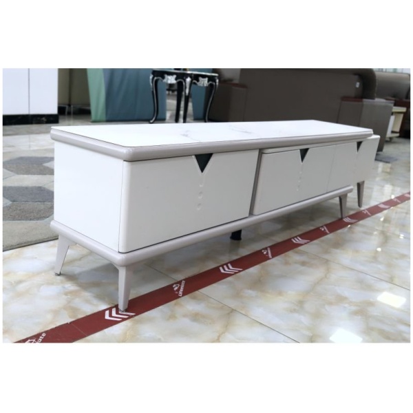 Painted Glass TV Stand (BL682)
