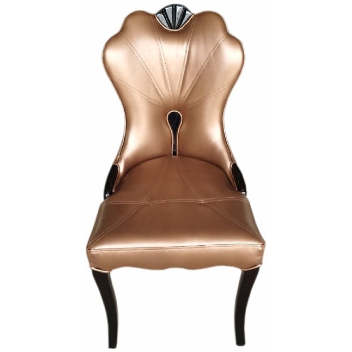 Shinning Gold Leather Dining Chair (BP5009)