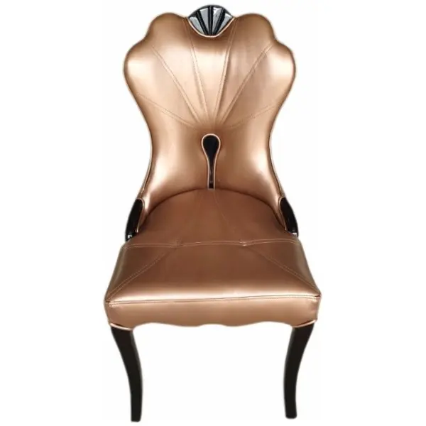 Shinning Gold Leather Dining Chair (BP5009)