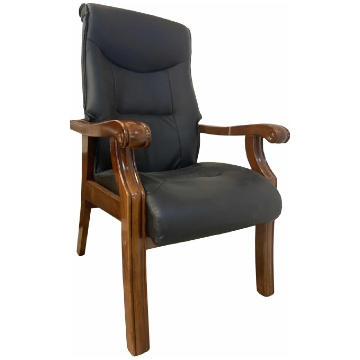 Black Leather Meeting Chair