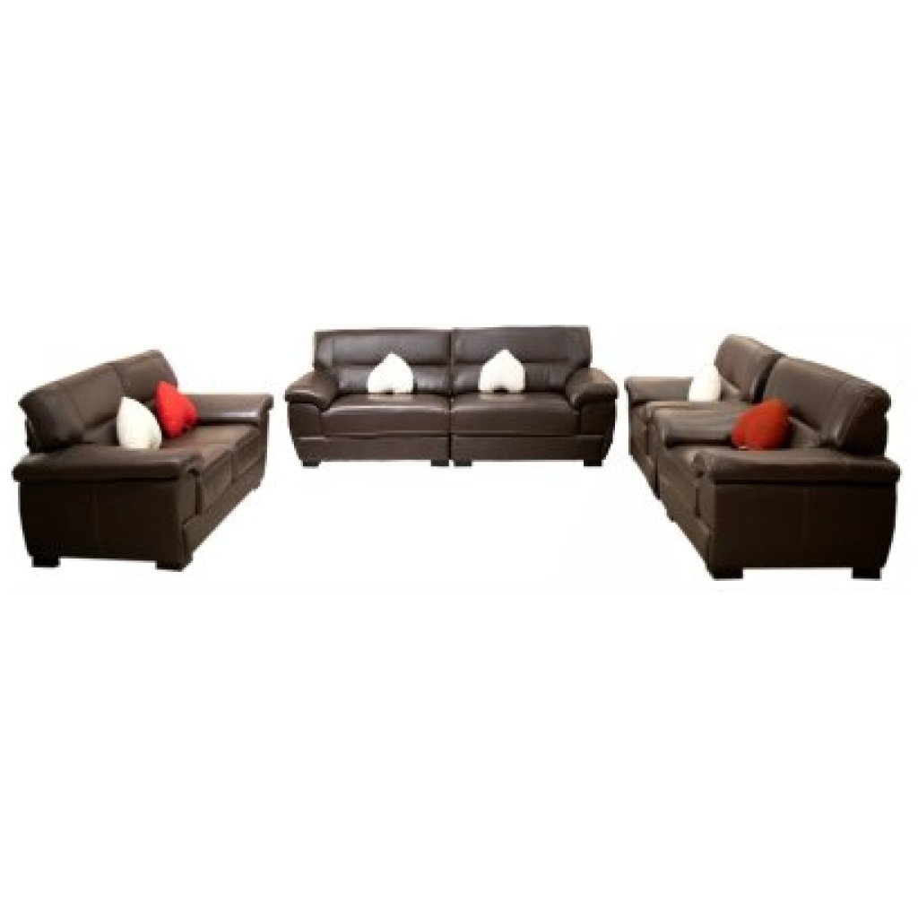 Black Leather Sofa (SA290)