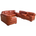 Modern Leather Brown Sofa (SA291)