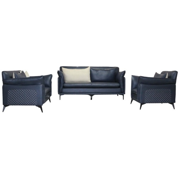 Exclusive Dark Blue Leather Sofa(SA488)