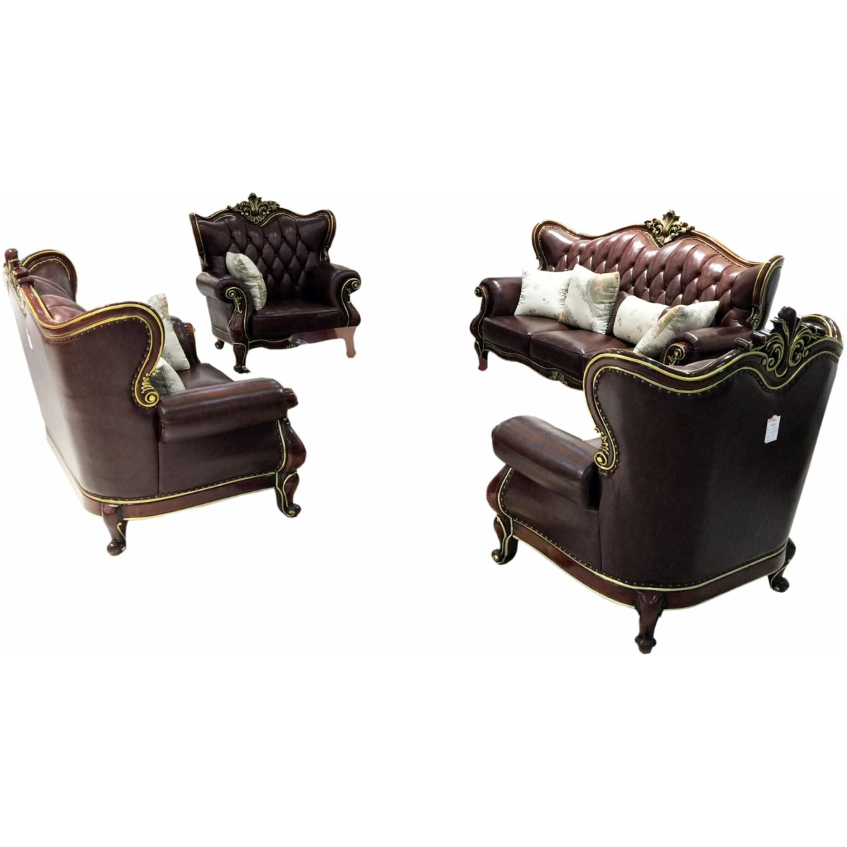 Seven Seater Royal Leather Sofa (SA368)