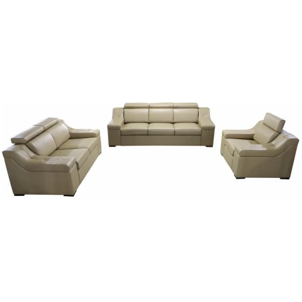 6 Seater Brown Leather Sofa (SA515)