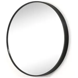 Round Black Hanging Mirror (SPJ205)